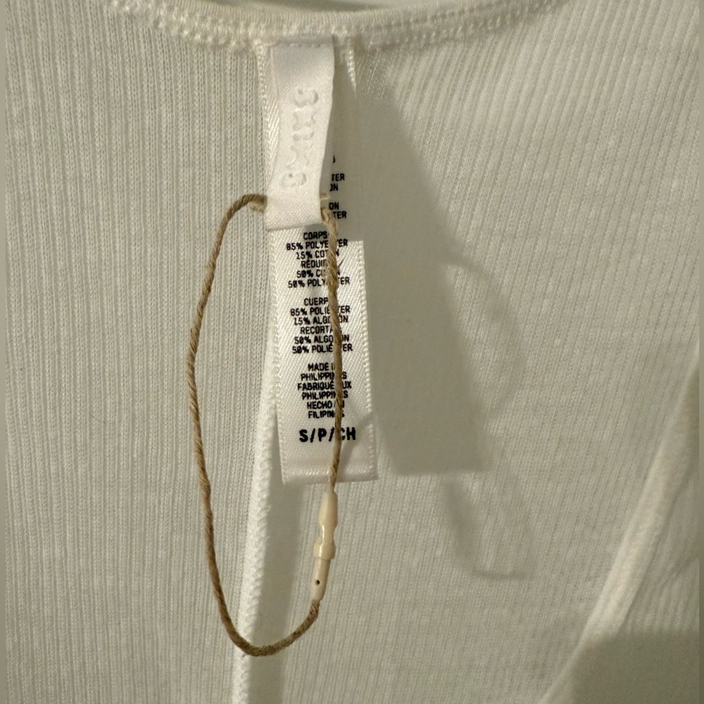 SKIMS Sheer Cotton Rib Long Dress in Snow White Size Small NWOT - Picture 6 of 7